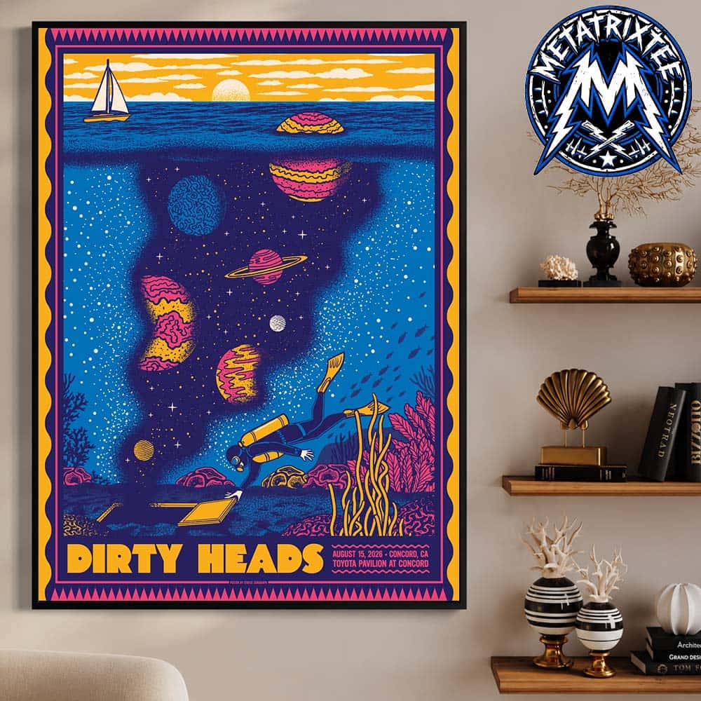 Dirty Heads So Glad You Made It Tour Concert Poster At Toyota Pavilion At Concord In Concord CA On August 15 2026 Durable Poster Canvas Dirty Heads So Glad You Made It Tour Concert Poster At Toyota Pavilion At Concord In Concord CA On August 15 2026 Durable Poster Canvas