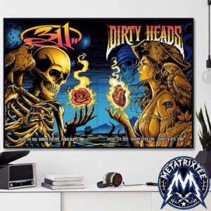 Dirty Heads With 311 Night Show Poster For So Glad You Made It Tour At Stir Concert Cove At Harrah In  Council Bluffs Iowa On August 5 2026 Poster Canvas