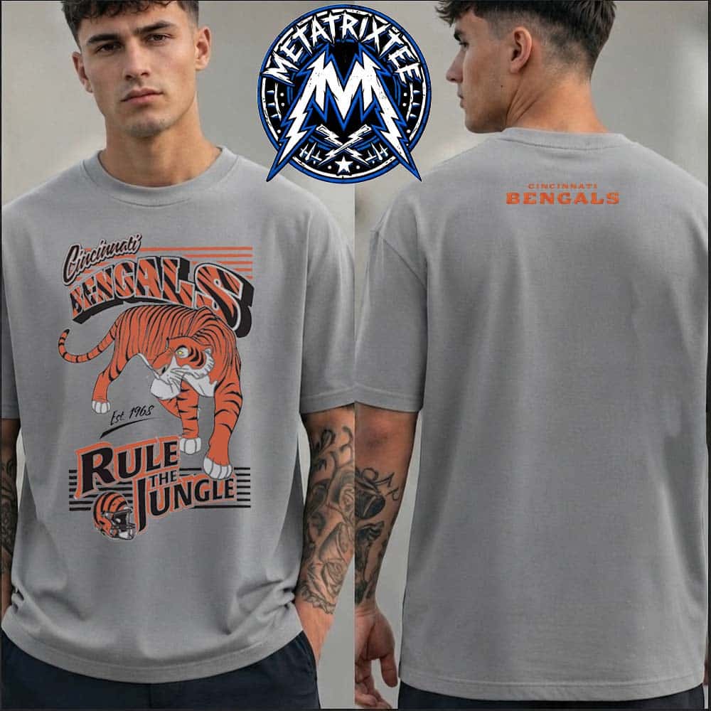 Disney Shere Khan X Cincinnati Bengals NFL 2026 Grey Short T-Shirt Disney Shere Khan X Cincinnati Bengals NFL 2026 Grey Short T-Shirt