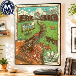 Eric Church Live Show Poster In Durant Oklahoma At Choctaw Grand Theater On August 21 2026 High-Quality Poster Canvas