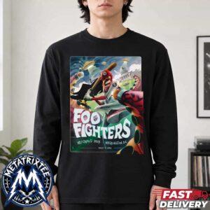 Foo Fighters Take Cover Tour 2026 Gig Poster On August 17 2026 At Nationals Park In Washington DC Longsleeve T-Shirt