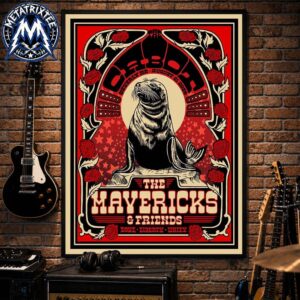 Gig Poster For The Mavericks And Friends At The Cabot In Beverly MA On August 21 2026 Professional Poster Canvas