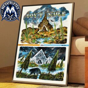 Govt Mule Two-Night Poster For Kicking In Your Stall 2026 In Santa Fe On Aug 22 And In Vail On Aug 23 Durable Poster Canvas