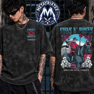 Guns N Roses Concert Poster At BC Place In Vancouver BC On August 29 2026 Washed T-Shirt
