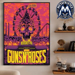 Guns N Roses Hershey World Tour Poster Concert At Hersheypark Stadium In Pennsylvania On August 1 2026 Premium Poster Canvas