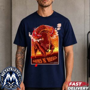 Guns N Roses On Aug 26 2026 Live Concert Poster At Commonwealth Stadium In Edmonton AB Navy Short T-Shirt