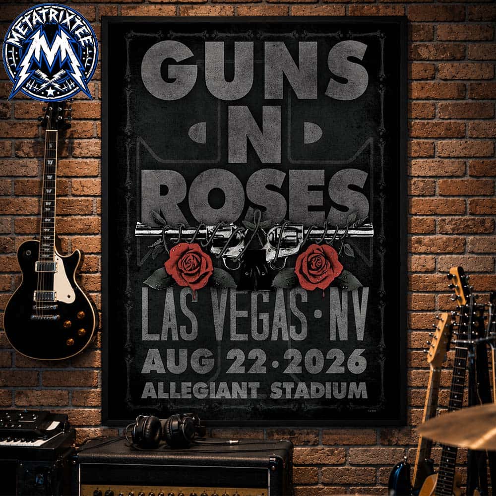 Guns N Roses World Tour 2026 Live Show Poster On August 22 2026 At Allegiant Stadium In Las Vegas NV High-Quality Poster Canvas Guns N Roses World Tour 2026 Live Show Poster On August 22 2026 At Allegiant Stadium In Las Vegas NV High-Quality Poster Canvas