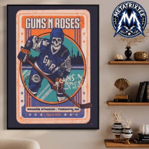 Guns N Roses World Tour 2026 Poster Live Show At Rogers Stadium In Toronto Ontario Canada On August 5 Premium Poster Canvas