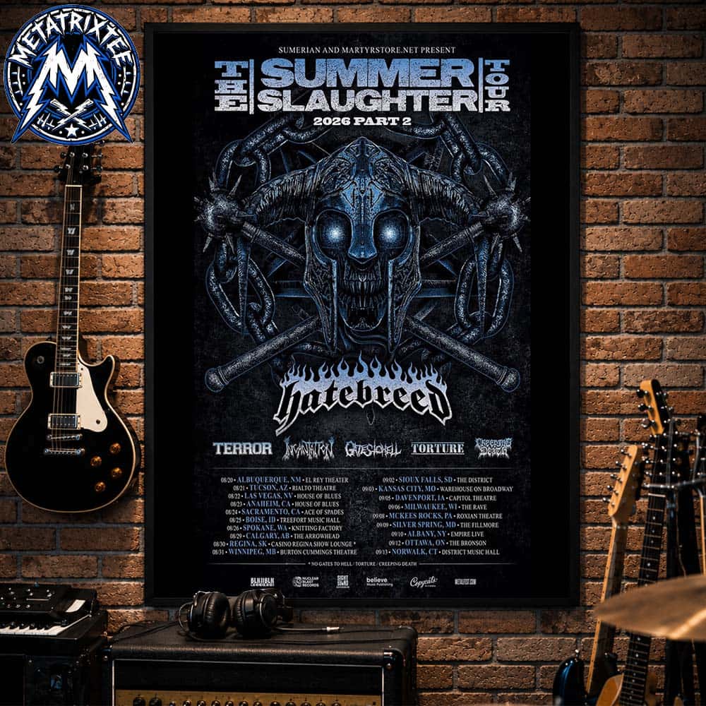 Hatebreed The Summer Slaughter Tour 2026 Part 2 Tour Schedule Start From August 20 In Albuquerque To September 13 In Norwalk High-Quality Poster Canvas Hatebreed The Summer Slaughter Tour 2026 Part 2 Tour Schedule Start From August 20 In Albuquerque To September 13 In Norwalk High-Quality Poster Canvas