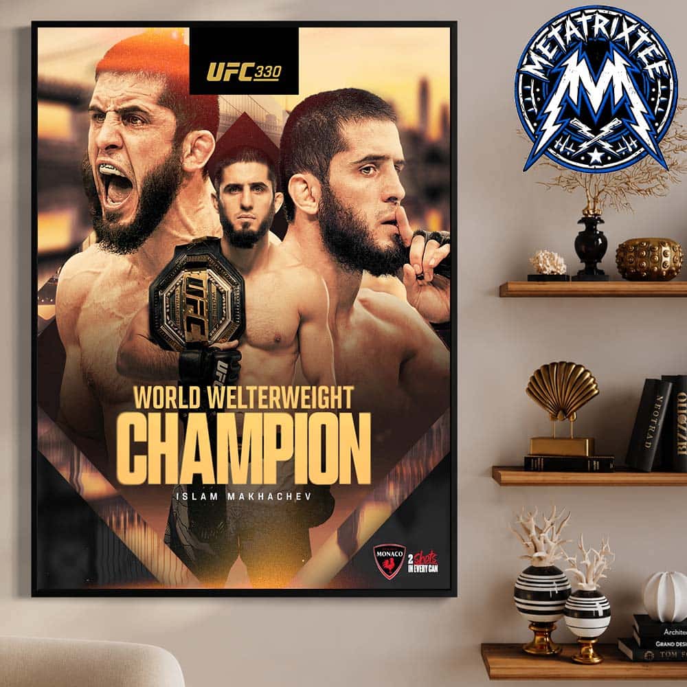History Made Makhachev Islam Defeats Ian Machado Garry To Defend World Welterweight Champion UFC 330 Durable Poster Canvas History Made Makhachev Islam Defeats Ian Machado Garry To Defend World Welterweight Champion UFC 330 Durable Poster Canvas