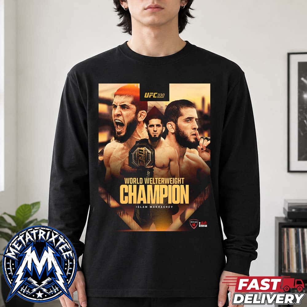History Made Makhachev Islam Defeats Ian Machado Garry To Defend World Welterweight Champion UFC 330 Longsleeve T-Shirt History Made Makhachev Islam Defeats Ian Machado Garry To Defend World Welterweight Champion UFC 330 Longsleeve T-Shirt
