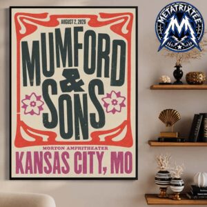 Kansas City Mumford And Sons Poster Concert At The Morton Amphitheater In Riverside Missouri On August 2 2026 Durable Poster Canvas