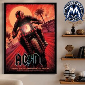 Las Vegas 2026 Power Up Tour North America ACDC Poster Concert At Allegiant Stadium In Nevada On August 1 Professional Poster Canvas