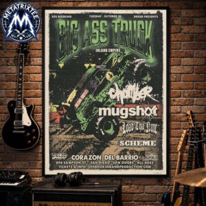 Live Concert Poster For Big Ass Truck On October 20 At Corazon Del Barrio 898 Sampson St San Diego Professional Poster Canvas
