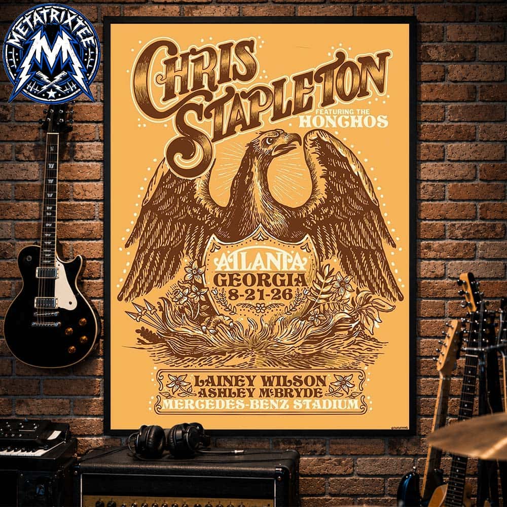 Live Concert Poster For Chris Stapleton All American Road Show At Mercedes Benz Stadium In Atlanta Georgia On August 21 2026 High-Quality Poster Canvas Live Concert Poster For Chris Stapleton All American Road Show At Mercedes Benz Stadium In Atlanta Georgia On August 21 2026 High-Quality Poster Canvas