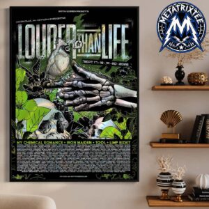 Louder Than Life 2026 Bird In The Hand Foil Green Poster In September 17–20 At KY Expo Center In Louisville Kentucky Gallery-Style Poster Canvas