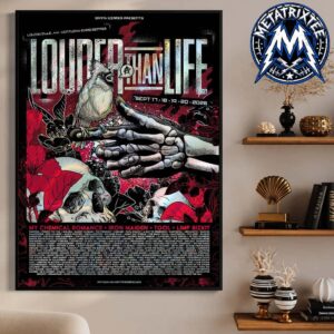 Louder Than Life 2026 Bird In The Hand Foil Red Poster In September 17–20 At Highland Festival Grounds In Louisville Kentucky Premium Poster Canvas