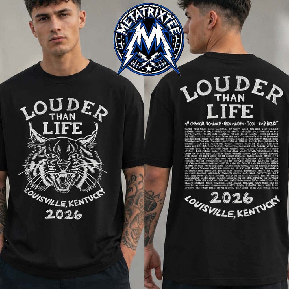 Louder Than Life 2026 Bobcat Event Tee In September 17–20 At Kentucky Exposition Center In Louisville Kentucky Short Black T-Shirt Louder Than Life 2026 Bobcat Event Tee In September 17–20 At Kentucky Exposition Center In Louisville Kentucky Short Black T-Shirt
