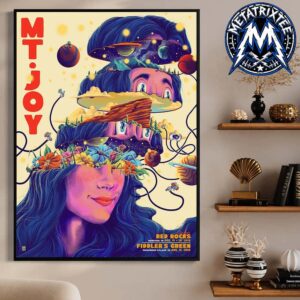 Mt Joy 2026 Poster For Three-Night Colorado Show From August 13-14 At Red Rocks Amphitheatre In Morrison To August 15 At Fiddlers Green Amphitheatre In Greenwood Village Premium Poster Canvas