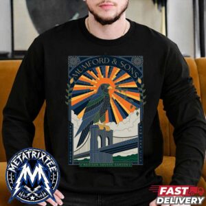 Mumford And Sons New York City Night 1 Show Poster On August 11 2026 At Madison Square Garden In New York Longsleeve T-Shirt