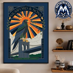 Mumford And Sons New York City Night 1 Show Poster On August 11 2026 At Madison Square Garden In New York Poster Canvas