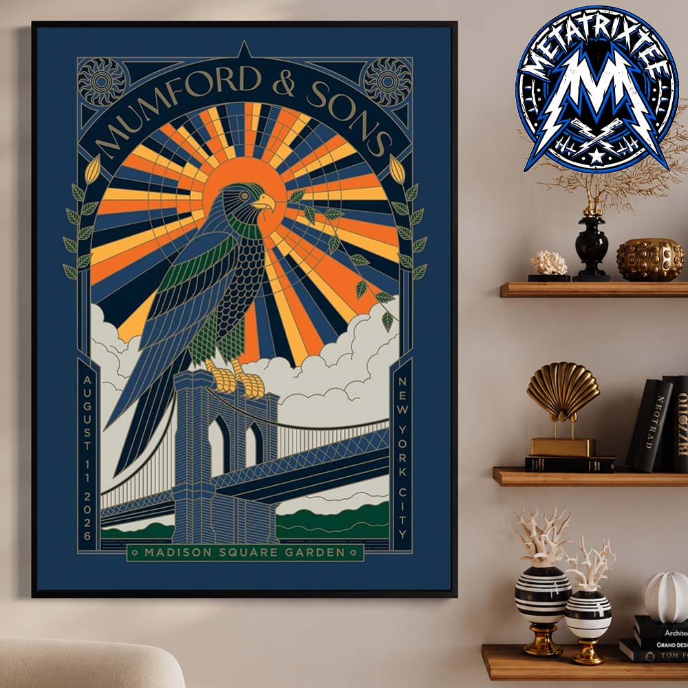Mumford And Sons New York City Night 1 Show Poster On August 11 2026 At Madison Square Garden In New York Poster Canvas Mumford And Sons New York City Night 1 Show Poster On August 11 2026 At Madison Square Garden In New York Poster Canvas