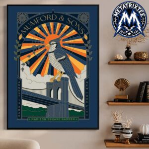 Mumford And Sons Prizefighter Tour Night 3 Live Show Poster On August 13 2026 At Madison Square Garden In New York City Gallery-Style Poster Canvas