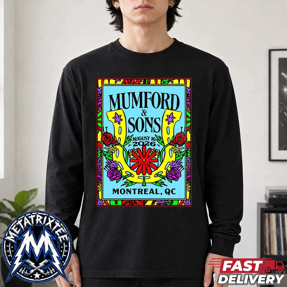 Mumford And Sons Prizefighter Tour Poster At Parc Jean Drapeau In Montreal Quebec Canada On August 16 2026 Longsleeve T-Shirt Mumford And Sons Prizefighter Tour Poster At Parc Jean Drapeau In Montreal Quebec Canada On August 16 2026 Longsleeve T-Shirt