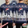 New York Yankees Logo Santa Hat Gold Forest Pattern 2026 Knitted Ugly Christmas Sweater New York Yankees Logo Santa Hat Gold Forest Pattern 2026 Knitted Ugly Christmas Sweater