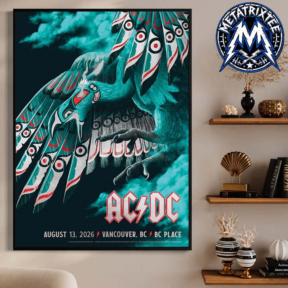 North America ACDC Power Up Tour 2026 Official Concert Poster At BC Place In Vancouver BC Canada On August 13 Premium Poster Canvas North America ACDC Power Up Tour 2026 Official Concert Poster At BC Place In Vancouver BC Canada On August 13 Premium Poster Canvas