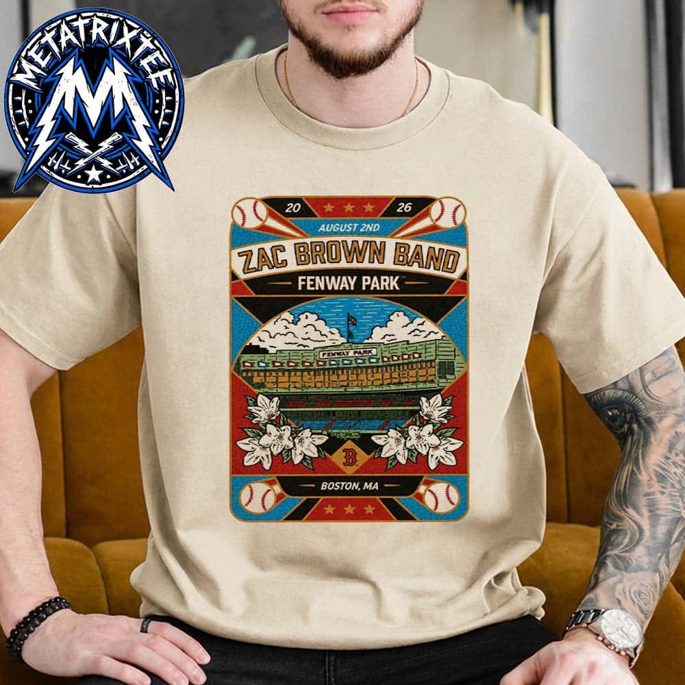 Nucar Fenway Concert Series Poster For Zac Brown Band At Fenway Park In Boston Massachusetts On August 2 2026 Premium T-Shirt Nucar Fenway Concert Series Poster For Zac Brown Band At Fenway Park In Boston Massachusetts On August 2 2026 Premium T-Shirt