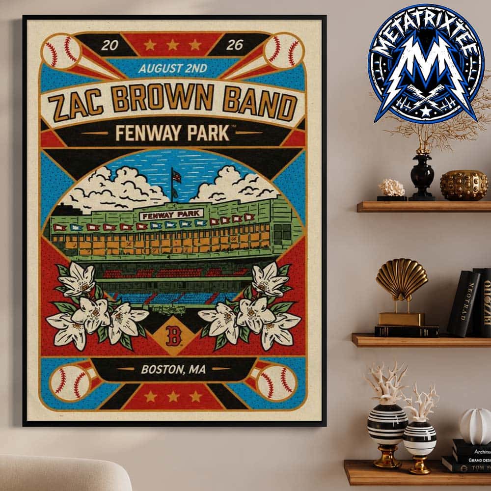 Nucar Fenway Concert Series Poster For Zac Brown Band At Fenway Park In Boston Massachusetts On August 2 2026 Nucar Fenway Concert Series Poster For Zac Brown Band At Fenway Park In Boston Massachusetts On August 2 2026