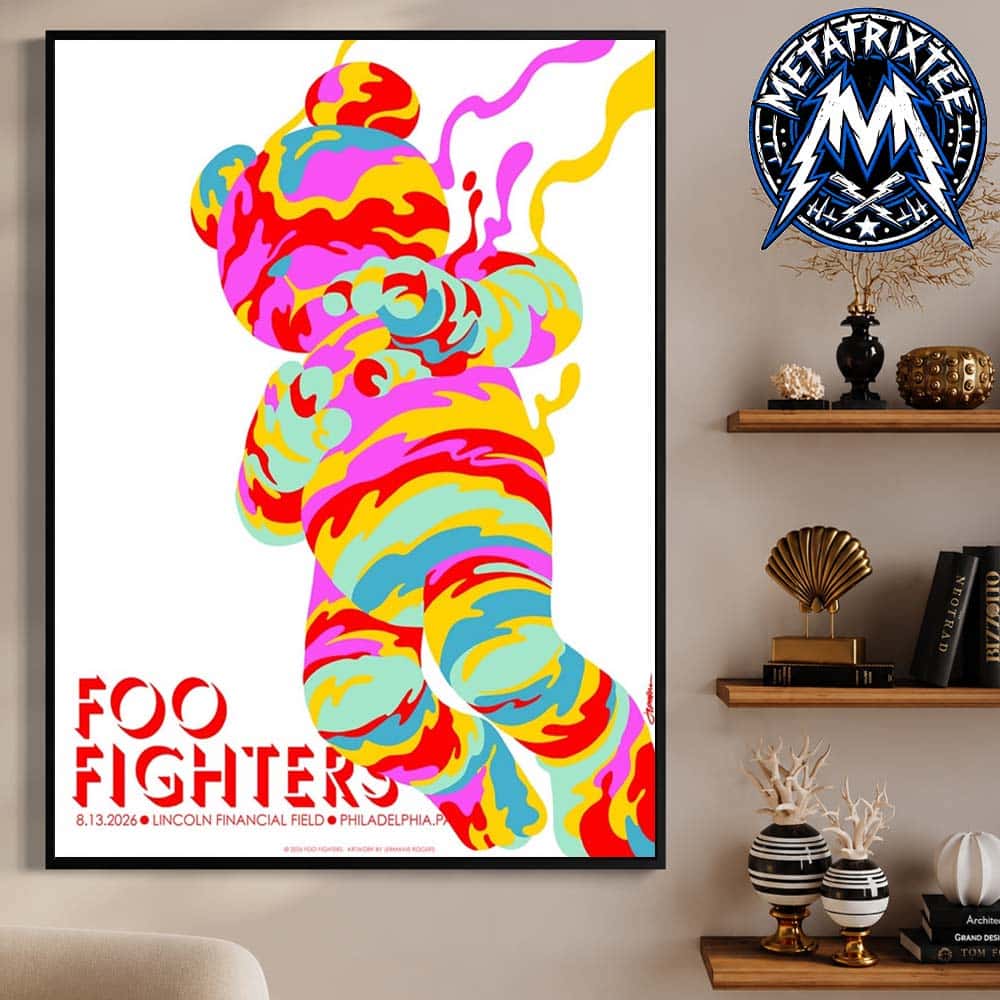 On August 13 2026 Foo Fighters Live Concert Poster At Lincoln Financial Field In Philadelphia Pennsylvania Gallery-Style Poster Canvas On August 13 2026 Foo Fighters Live Concert Poster At Lincoln Financial Field In Philadelphia Pennsylvania Gallery-Style Poster Canvas