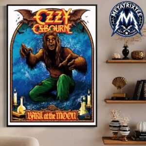 Ozzy Osbourne Bark At The Moon Poster Art By Arikroper With Collectionzz Premium Poster Canvas