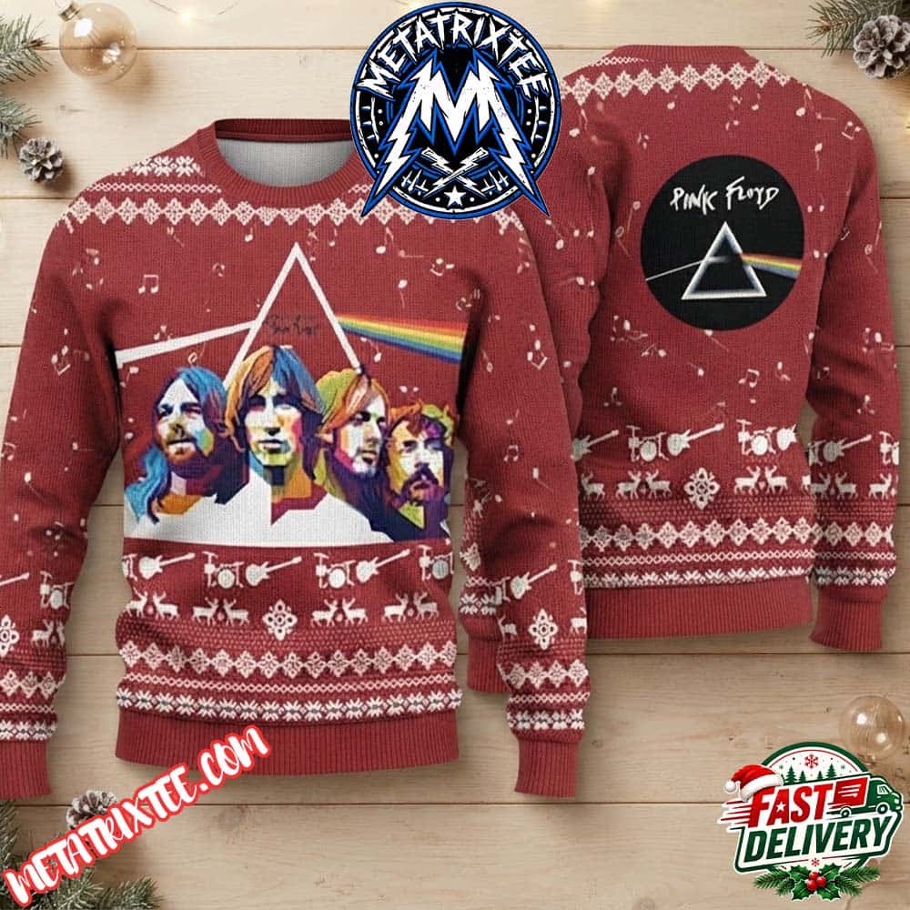 Pink Floyd Members Musical Instruments Christmas Pattern Gift For Fan Knitted Ugly Christmas Sweater Pink Floyd Members Musical Instruments Christmas Pattern Gift For Fan Knitted Ugly Christmas Sweater