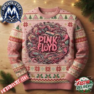 Pink Floyd Prism Logo Surrounded By Colorful Patterns Sweater 2026 Knitted Ugly Christmas Sweater