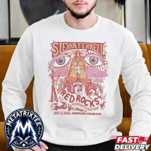 Red Rocks Amphitheatre 2026 Merch Tee Pop-Up For Sierra Ferrell In Morrison Colorado On August 12 White Longsleeve T-Shirt