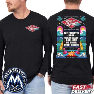 Rock The Bowl 2026 Official Poster On December 29 At The Bowl Of Brooklands in New Plymouth New Zealand Longsleeve T-Shirt