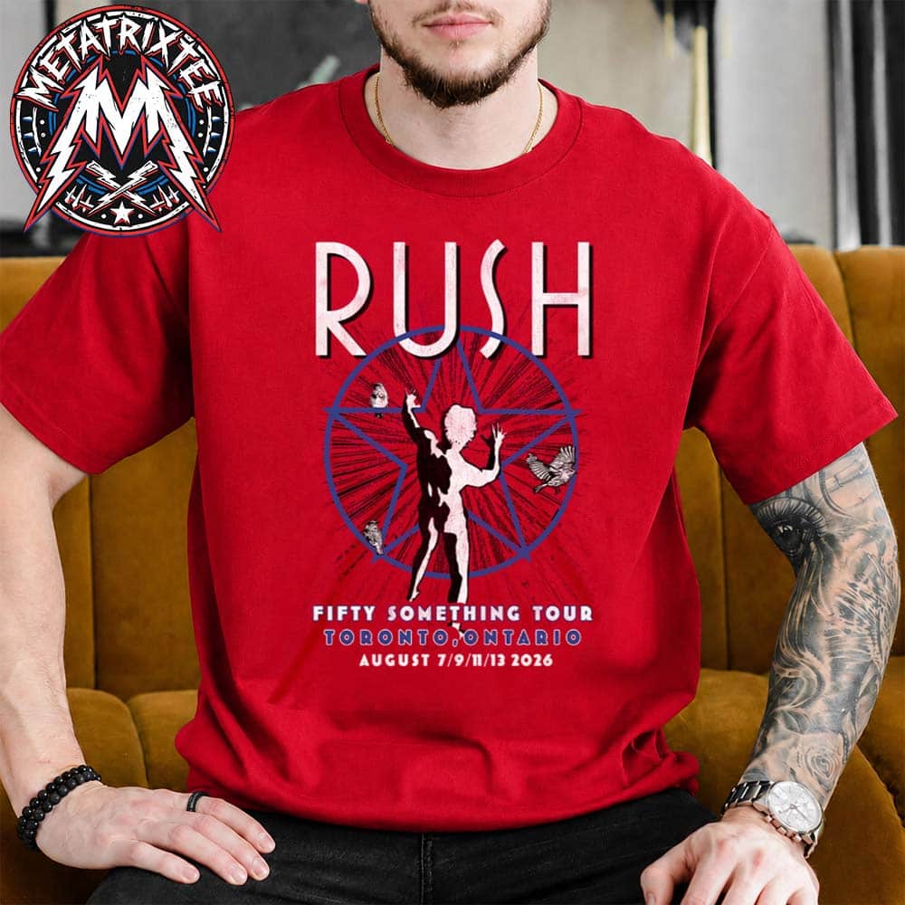 Rush YYZ Popup 2026 Toronto Ontario Merch Tee Fifty Something Tour August 7 9 11 13 Short Red T-Shirt Rush YYZ Popup 2026 Toronto Ontario Merch Tee Fifty Something Tour August 7 9 11 13 Short Red T-Shirt