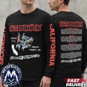 Sacramento Aftershock Festival 2026 At Discovery Park In California From October 1–4 On The Map Long Sleeve T-Shirt