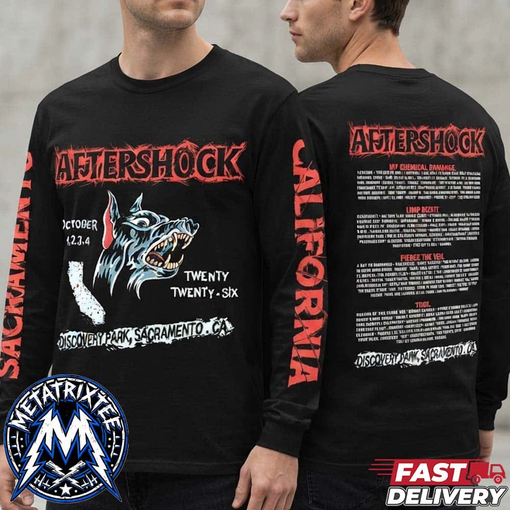 Sacramento Aftershock Festival 2026 At Discovery Park In California From October 1–4 On The Map Long Sleeve T-Shirt Sacramento Aftershock Festival 2026 At Discovery Park In California From October 1–4 On The Map Long Sleeve T-Shirt