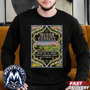 Sierra Ferrell Poster For Heavy Petal Tour At The Santa Barbara Bowl In Santa Barbara California On August 6 2026 Black LongSleeve T-Shirt