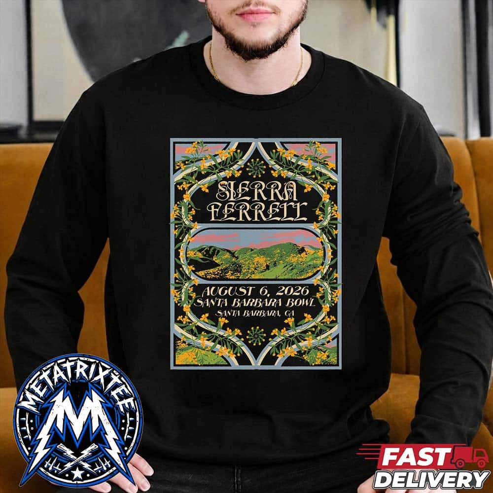 Sierra Ferrell Poster For Heavy Petal Tour At The Santa Barbara Bowl In Santa Barbara California On August 6 2026 Black LongSleeve T-Shirt Sierra Ferrell Poster For Heavy Petal Tour At The Santa Barbara Bowl In Santa Barbara California On August 6 2026 Black LongSleeve T-Shirt