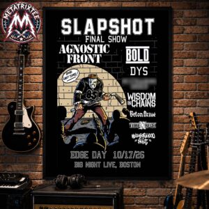 Slapshot Band The Final Show 2026 Tonight Edge Day Poster For October 17 At Big Night Live In Boston Massachusetts High-Quality Poster Canvas