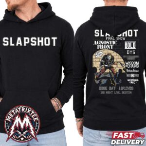 Slapshot Band The Final Show 2026 Tonight Edge Day Poster For October 17 At Big Night Live In Boston Massachusetts Two Sided T-Shirt