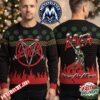 Slayer Band Holiday Apparel Red Black Skulls Motif Christmas Gift Custom Ugly Christmas Sweater