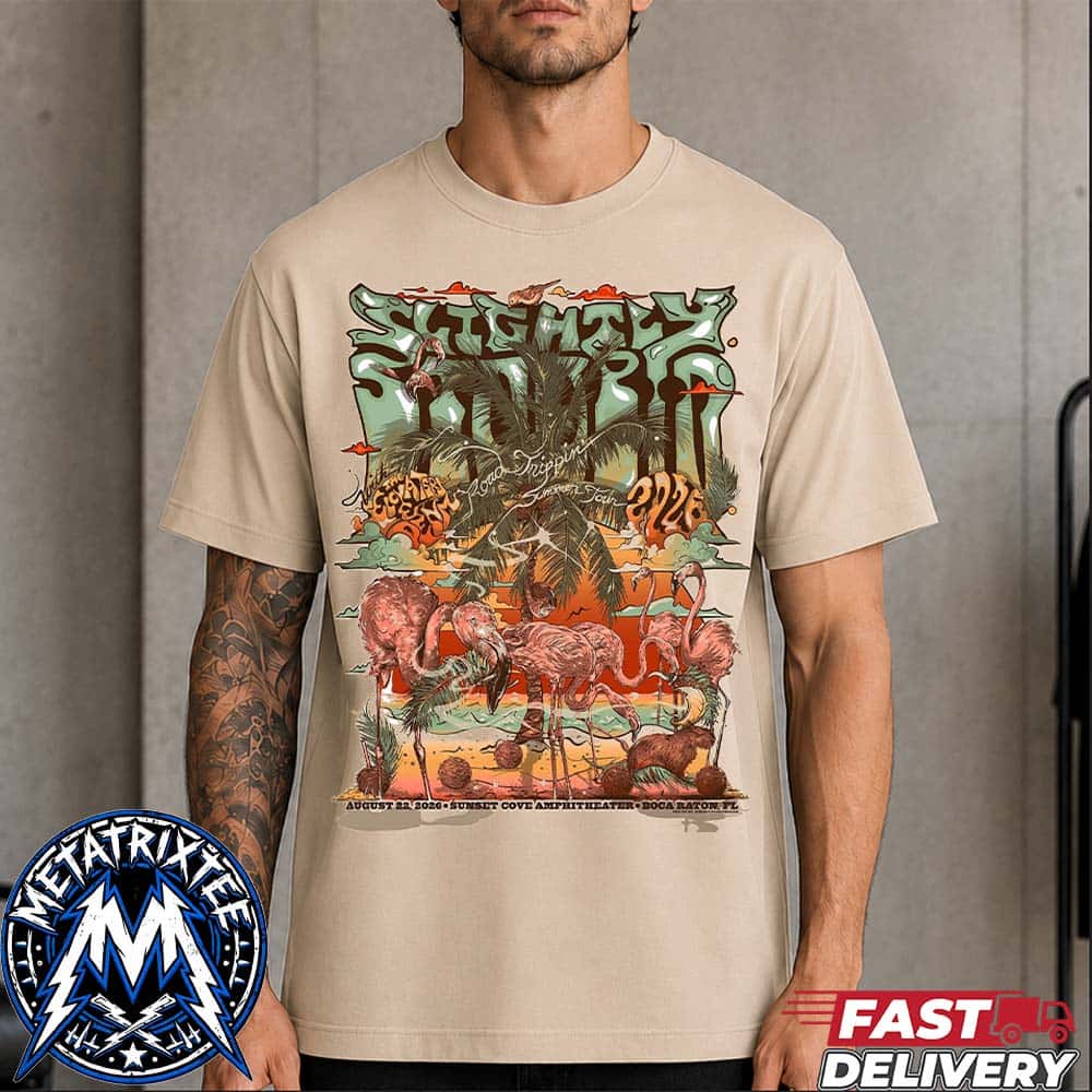 Slightly Stoopid Road Trippin Summer Tour 2026 Live Show Poster On August 22 2026 At Sunset Cove Amphitheater In Boca Raton Florida Unisex T-Shirt Slightly Stoopid Road Trippin Summer Tour 2026 Live Show Poster On August 22 2026 At Sunset Cove Amphitheater In Boca Raton Florida Unisex T-Shirt