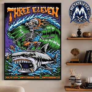So Glad You Made It Tour Poster For 311 Band At Santa Barbara Bowl In Santa Barbara CA On August 16 2026 High-Quality Poster Canvas