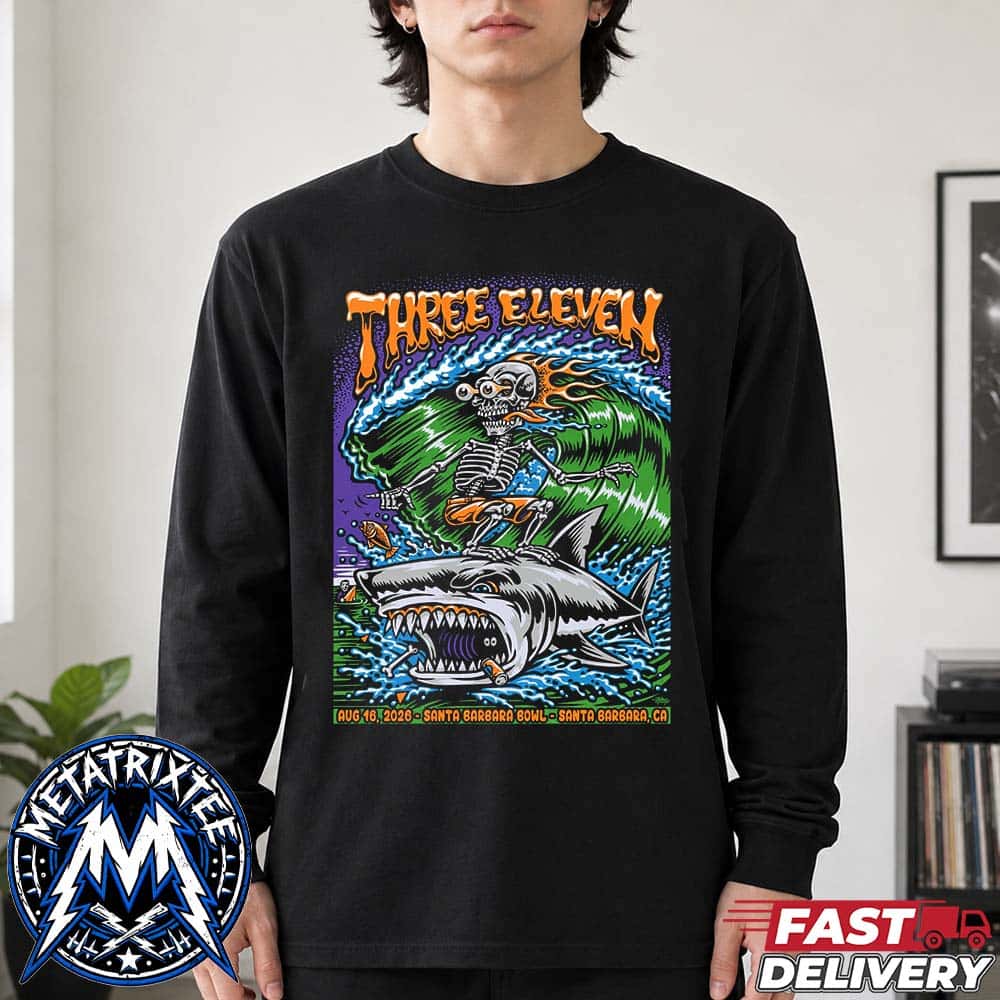 So Glad You Made It Tour Poster For 311 Band At Santa Barbara Bowl In Santa Barbara CA On August 16 2026 Longsleeve T-Shirt So Glad You Made It Tour Poster For 311 Band At Santa Barbara Bowl In Santa Barbara CA On August 16 2026 Longsleeve T-Shirt