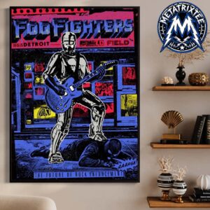 Take Cover Tour 2026 Foo Fighters Poster For Live Concert At Ford Field In Detroit Michigan On August 6  Professional Poster Canvas